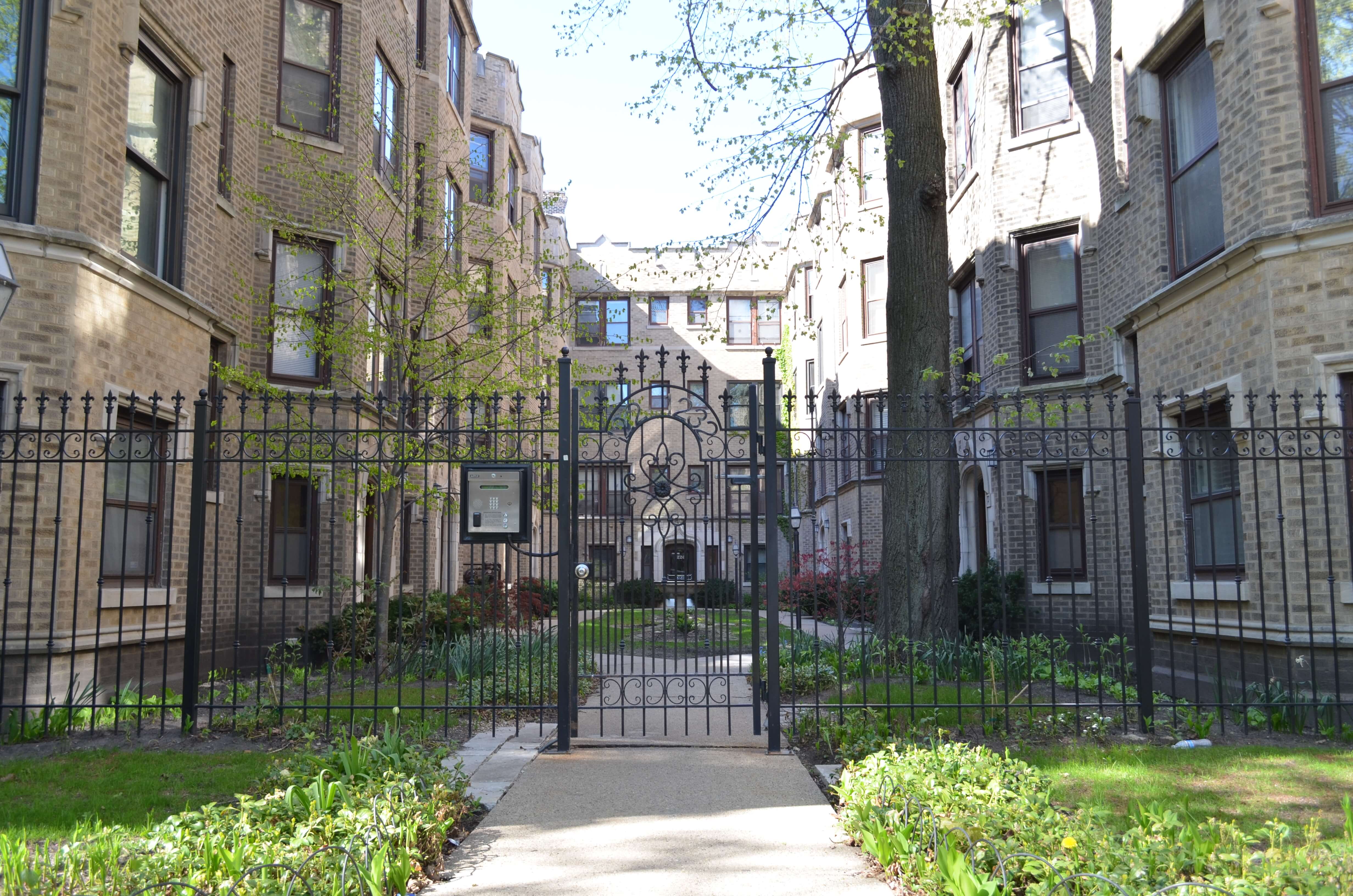 Courtyard entrance and garden