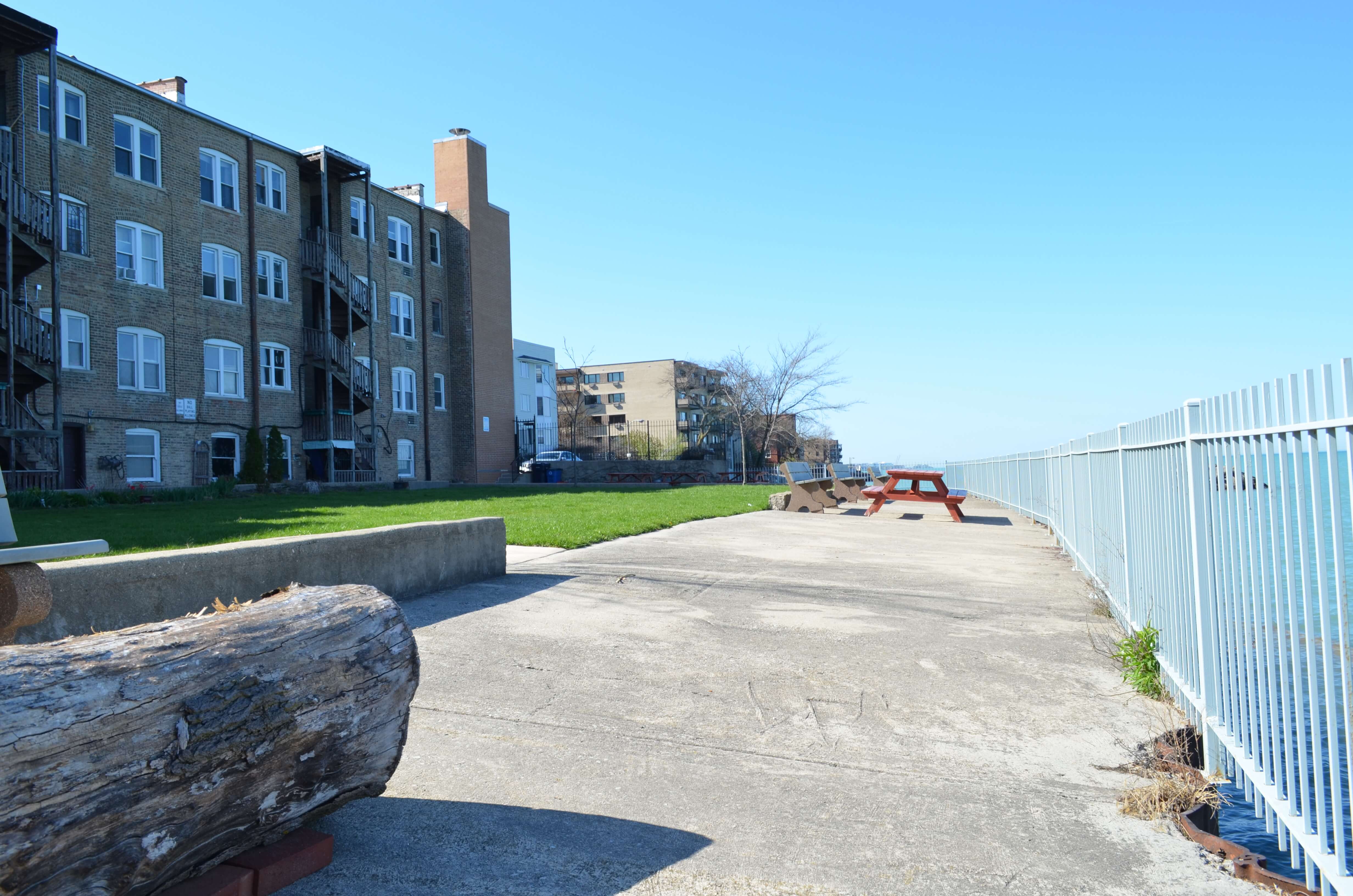 Private lakefront terrace